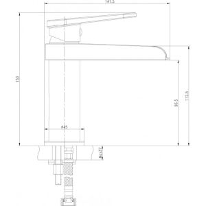 Каскаден смесител за умивалник за баня CASCADA ICF 1192053C