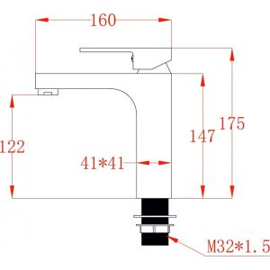 Златен смесител за умивалник за баня ЯСМИНА стоящ ICF 1008866GOLD