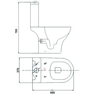 Моноблок със задно оттичане ICC 7837GEB PP