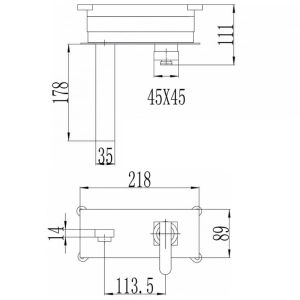 Смесител за умивалник за баня за вграждане ICF 5546111