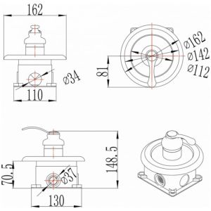 Смесителна батерия за душ за вграждане САХАРА злато ICF 554015-1G