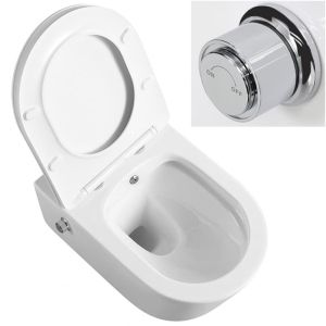 Окачена тоалетна чиния с вградено биде ICC 3755W BIDET LUX