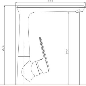 Сив висок смесител за кухненска мивка МЕЛИНА ICF 233014 GRAY
