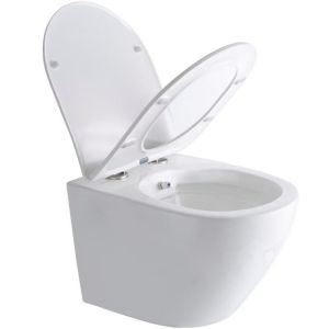 Стенна тоалетна чиния без ринг с бидетна арматура ICC 3755W BIDET