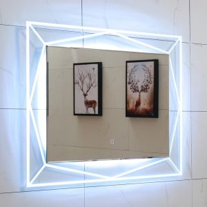 Огледало за баня с LED осветление АРИЛЕНА 80х60 см ICL 1502 - студена светлина
