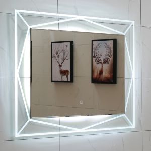 Огледало за баня с LED осветление АРИЛЕНА 80х60 см ICL 1502 - неутрална светлина