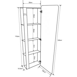 Окачена PVC колона за баня АМЕЛИЯ 120 см ICP 3017