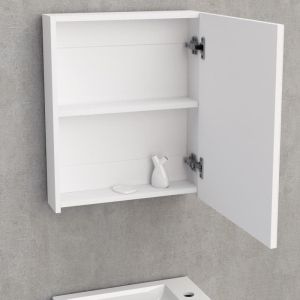 Горен огледален PVC шкаф за баня 45 см ИЛИНА ICMC 4512-55