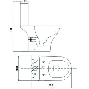 Моноблок със задно оттичане Rimless ICC 7837
