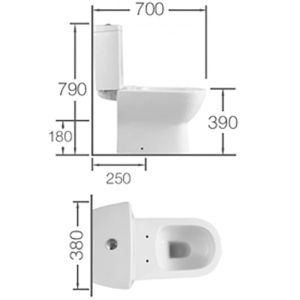 Моноблок със задно оттичане Rimless ICC 7970