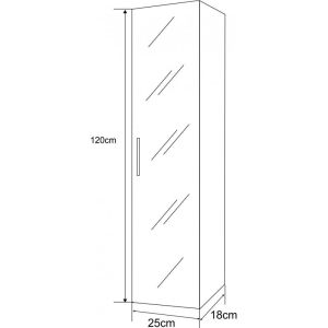PVC колона за баня ЕЛМИРА 120 см ICP 2549