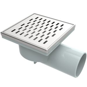 Подов рогов сифон за баня 10х10 см хром ICD 6413 C