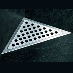 Ъглов рогов подов сифон за баня 25х25 см хром ICD 252504