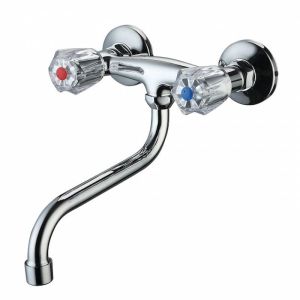 Смесител за кухня ДУНАВ стенен с S-лебедка ICF 5018719C M7116