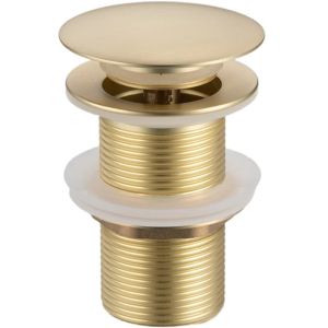 Златен матиран клик сифон за мивка за баня без преливник BALNEO A BRUSH GOLD