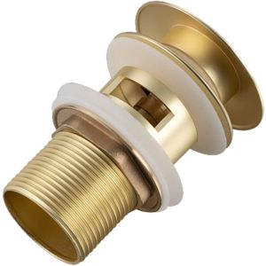 Златен матиран клик сифон за умивалник за баня с преливник BALNEO A BRUSH GOLD