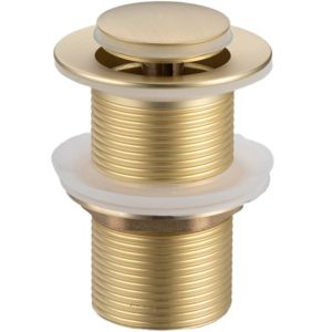 Златен матиран клик сифон за мивка за баня без преливник BALNEO B BRUSH GOLD