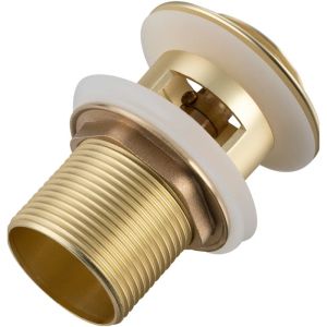 Златен матиран клик сифон за умивалник за баня с преливник BALNEO B BRUSH GOLD
