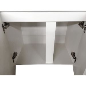 Долен конзолен шкаф за баня от PVC ЗОРА 61 см бял ICP 6087