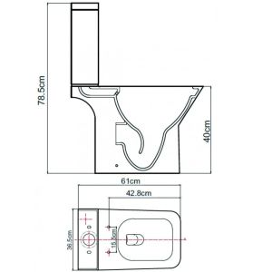 Моноблок ICC 7737 RIMLESS със задно оттичане