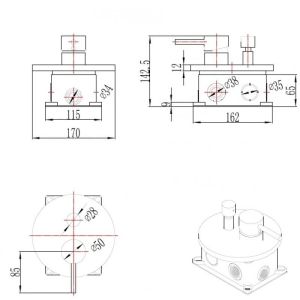 Смесителна батерия за вана/душ за вграждане ICF 554015