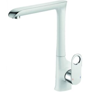 Бял висок смесител за кухня КАЛИЯ ICL 7317117W 7313