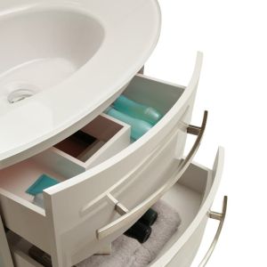 Долен конзолен шкаф за баня от PVC 100 см ICP 11053 W