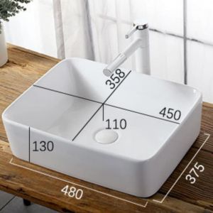 Умивалник за баня за монтаж върху плот ICB 863 48х37 см
