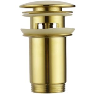 Клик сифон за мивка за баня с преливник злато IC 707G 