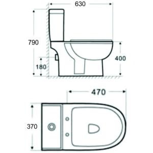 Моноблок ICC 6736 P със задно оттичане