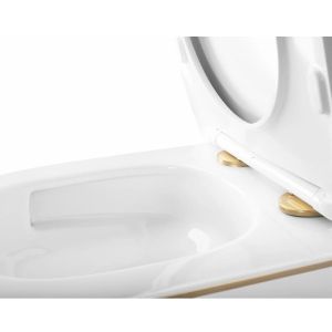 Окачена тоалетна чиния без ринг CARLO MINI GOLD EDGE Tornado NFQ