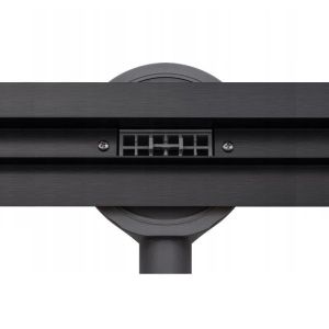 Черен линеен подов сифон BALNEO PROLINE SLIM BLACK 60/70/80 см с подвижна основа