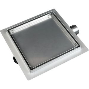Подов рогов сифон за баня SQUARE 15х15 см с възможност за монтаж на плочка