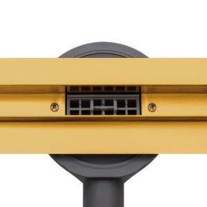 Златен матиран лентов подов сифон BALNEO PROLINE SLIM GOLD 60/70/80 см с въртяща основа