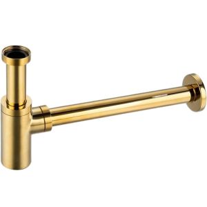 Златен луксозен бутилков сифон за мивка за баня BALNEO ROUND GOLD