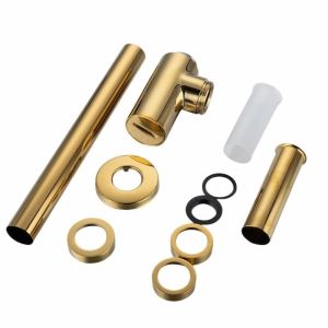 Златен луксозен бутилков сифон за умивалник за баня BALNEO ROUND GOLD