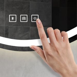 Огледало за баня REA FOG с LED осветление с функция против изпотяване 100х70 см с Bluetooth функция и вградени тонколони