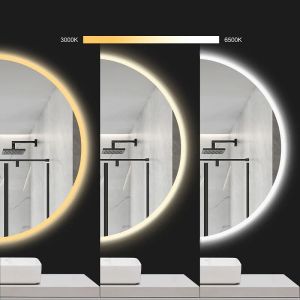 Огледало с LED осветление за баня 60х60 см с функция против изпотяване REA HZJ060