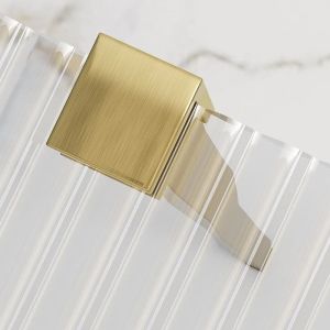 Стационарен параван за баня REA AERO INTIMO GOLD 90/100/120 см със златен профил и 8 мм полупрозрачно стъкло