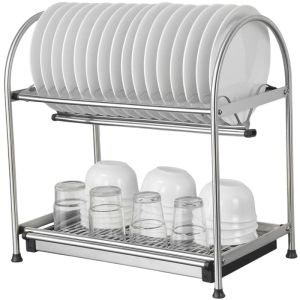 Двойна поставка за сушене на домакински прибори, чини и съдове ICKA 225C