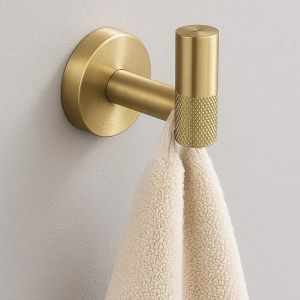 Единична златна матирана окачалка за баня REA MODERN BRUSH GOLD 6606