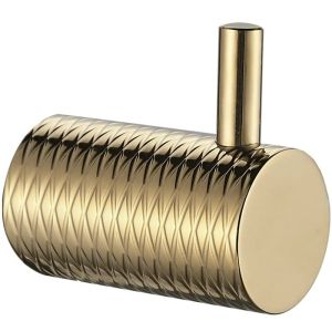 Златна матирана единична закачалка за баня REA PRISM BRUSH GOLD 9706
