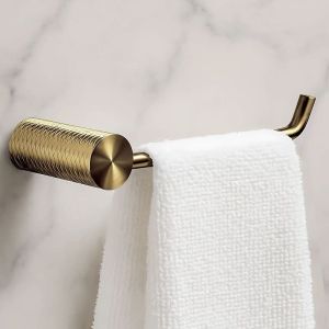 Златна матирана поставка за хавлии и кърпи REA PRISM BRUSH GOLD 9711A