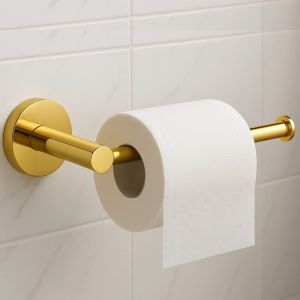 Златен държач за тоалетна хартия без капак BALNEO QUBE GOLD