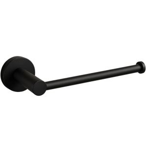 Черна поставка за тоалетна хартия без капак BALNEO QUBE BLACK