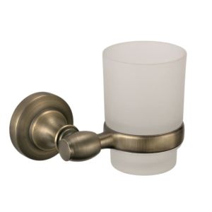 Поставка и чаша за четки за зъби САЙЛОР старо злато ICA 8358