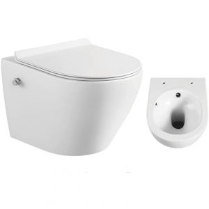 Окачена тоалетна чиния без ринг с вградено биде ICC 4937 TORNADO