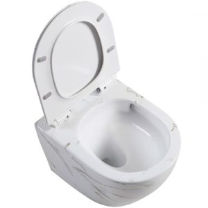 Окачена тоалетна чиния без ринг ICC 4937 MARBLE TORNADO