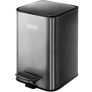 Сиво кошче за тоалетна и баня 3 л с капак с плавно затваряне FR LINE GUN GRAY